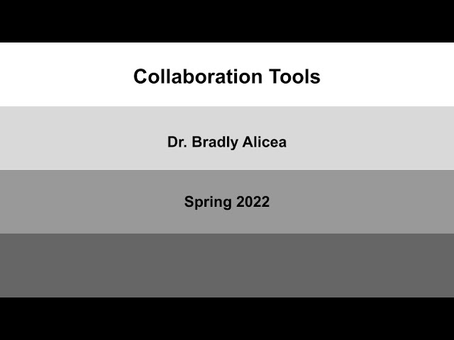 Collaboration Tools I