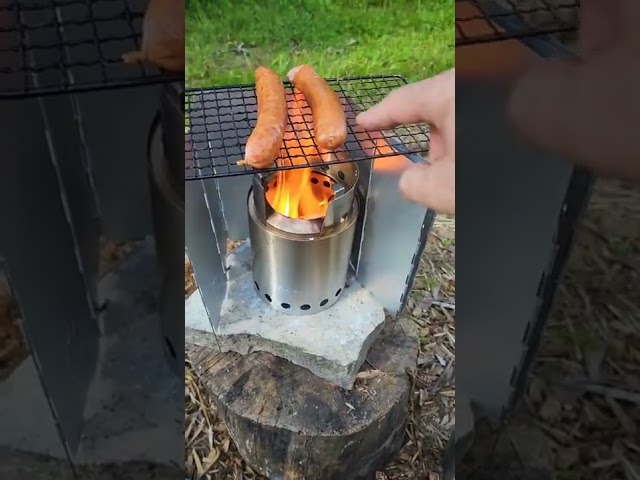 Solo Stove Camp Cooking Brats LINK IN DESCRIPTION #shorts #campkitchen #gocamping #cookkit #camping