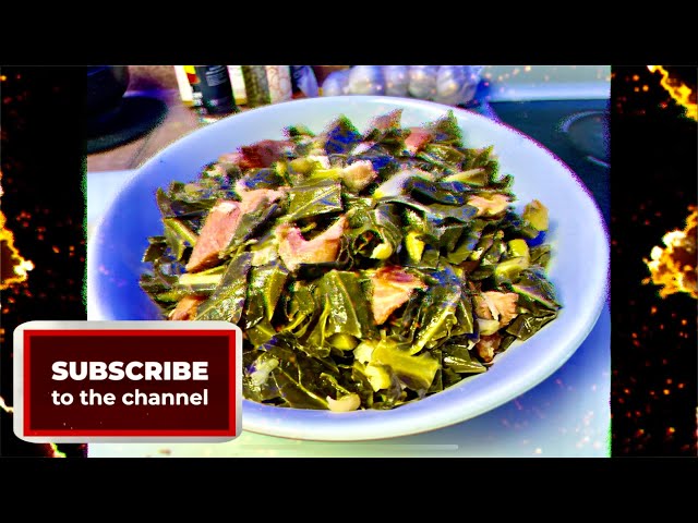Best Collard Greens Recipe with Bacon and Smoked Turkey Leg Meat / Delicious Soul Food Recipe / 2022