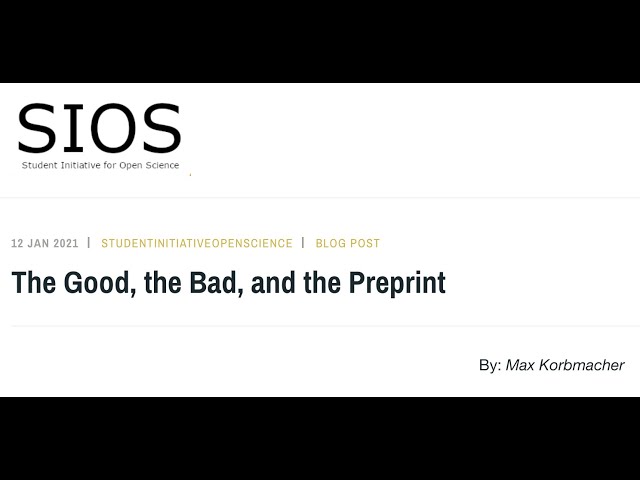 The good, the bad, and the preprint