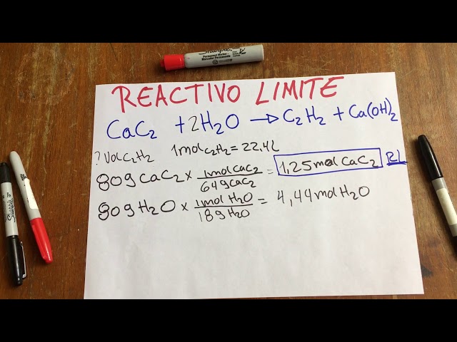 Como Calcular el Volumen de un Gas por Reactivo Limitante