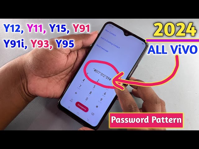 Unlock Any Vivo Y12, Y11, Y15, Y91, Y91i, Y93, Y95 Password Pattern Lock || Without Losing Data 2024