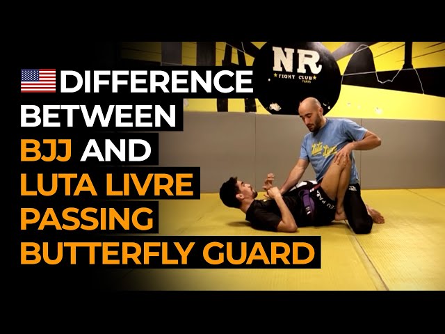 #1 Difference between BJJ and luta livre : passing butterfly guard