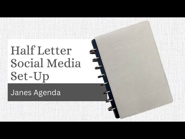 Social Media Planner Set-Up | Half Letter | Janes Agenda