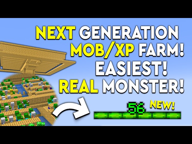 BEST MOB & XP FARM In Minecraft Tutorial - EASY & FAST - 69,000/HR!