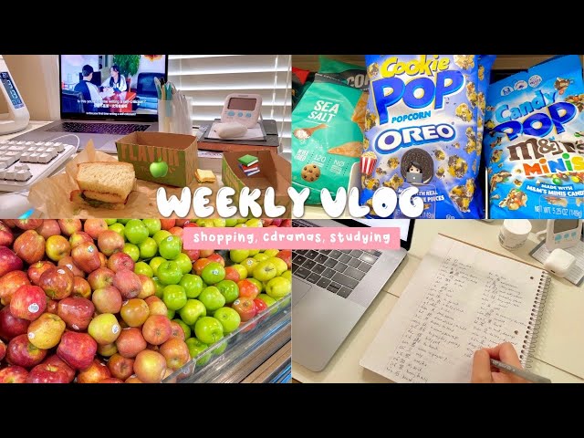 productive vlog | studying, grocery shopping, working out, cooking