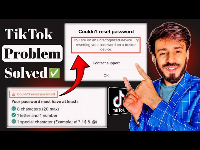 TikTok Couldn't reset password problem solve 2024- Tiktok 2 Step Verification Enter Password Problem