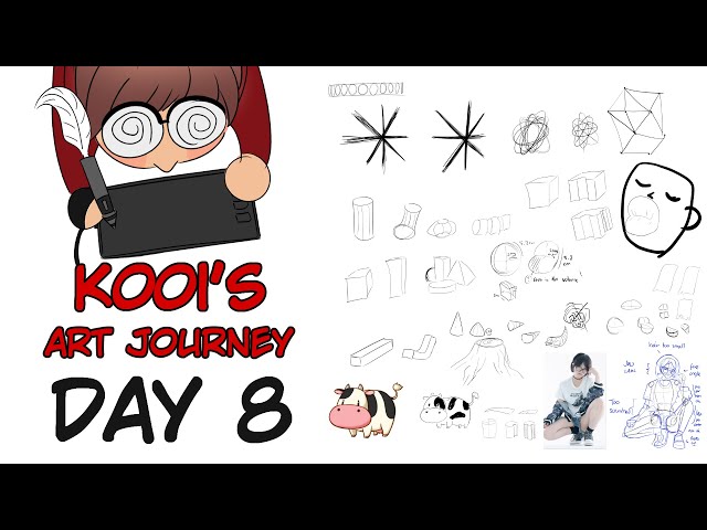 (EN/ID) Resting - planning and random sketching (short strim) | Kooi's Art Journey - DAY 8