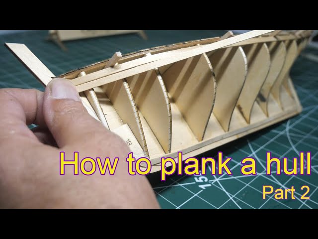How To Plank The Hull Of A Wooden Model Boat / Ship Part 2: Adding planks