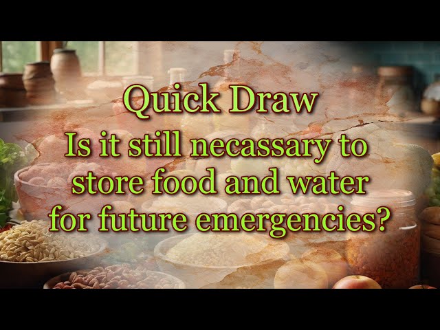 Quick Draw - Is it still necessary to store food and water for future emergencies?