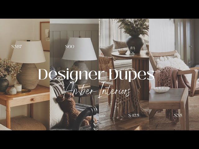 Designer Home Decor Dupes || Designer Look For Less || Amber Interiors