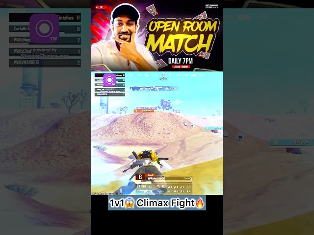 Best In Room Match | 1v1😱 Open Reflex🔥 Climax Fight Tamil Commentary #bgmiroommatch #bgmi #shorts