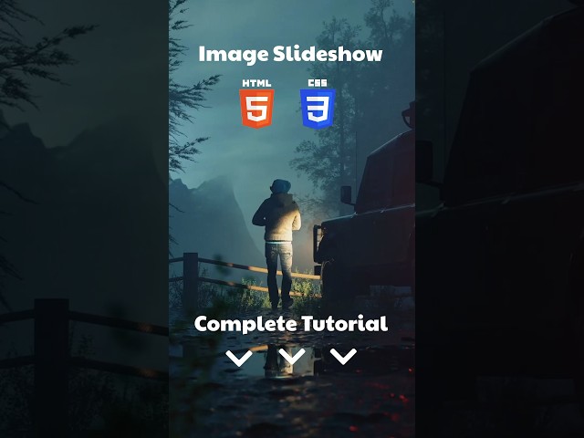 Responsive Image Slideshow using HTML CSS | Pure CSS Responsive Image Slider #shorts