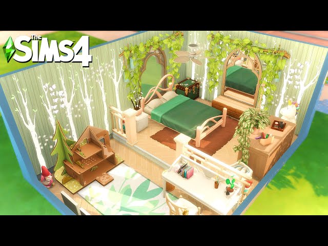 Enchanted Kids Platform Bedroom with CUSTOM MIRROR: The Sims 4 Room Building #Shorts