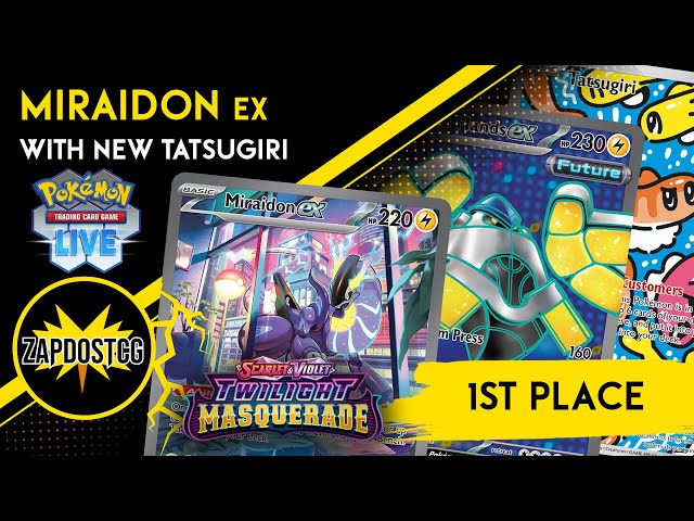 1st Place Miraidon ex Deck Won HUGE Tournament Twilight Masquerade (Pokemon TCG)