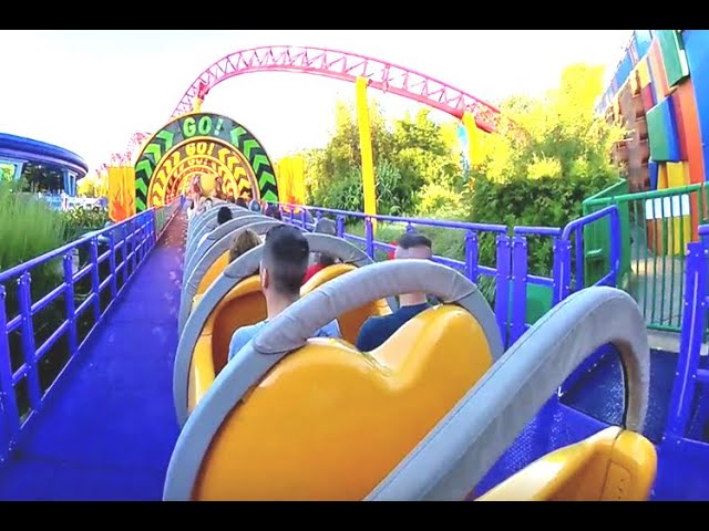 Disneys Hollywood Studios Slinky Dog Dash in Toy Story Land POV back row