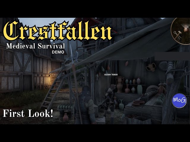 New Open World Survival Crafting Building Game Medieval Style! Crestfallen Demo Gameplay First Look!