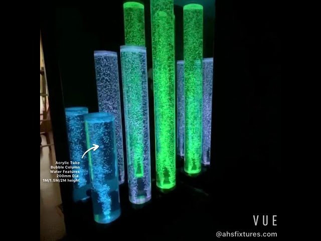 Acrylic Tube Bubble Column Water Features 200mm Diameter x 1M/1.5M/2M Height