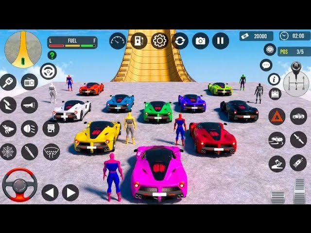 Superhero Car Stunts - Mega Ramp Car Stunt Game - Mega Ramp Car Stunt Racing - Spider Car Stunts