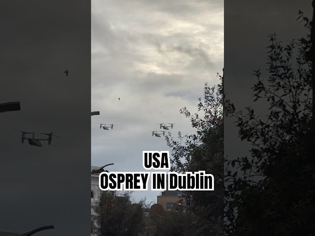 USA Osprey flying over Dublin #osprey #usaf #nfl #nfldublin #navy #notredame #football