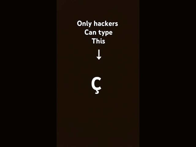 only hackers can type this
