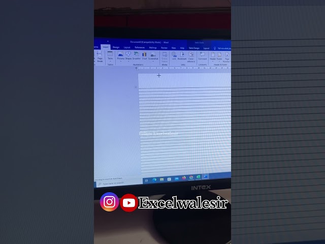 How to make Notebook paper in MS Word #excelwalesir #msword #ytvideoshorts #shortvideo #tricks