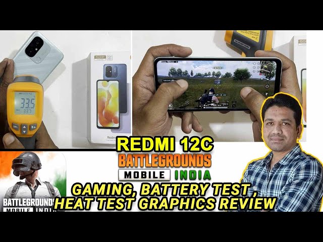 redmi 12c BGMI gaming review & heating test | redmi 12c pubg Gameplay Battery & Graphics Test 🔥🔥🔥📲
