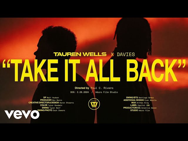 Tauren Wells - Take It All Back (videoclip muzical oficial)