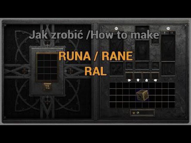 Diablo 2 Resurrected - Jak zrobic /How to make  Runa/Rune RAL