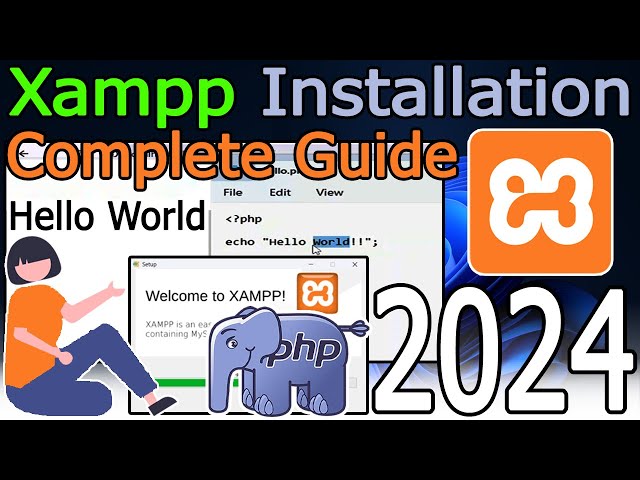 How to Install XAMPP Server on Windows 10/11 [2024 Update] Demo PHP Program on htdocs | phpmyadmin