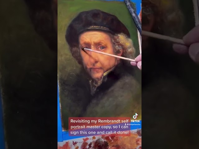 Rembrandt self portrait master copy