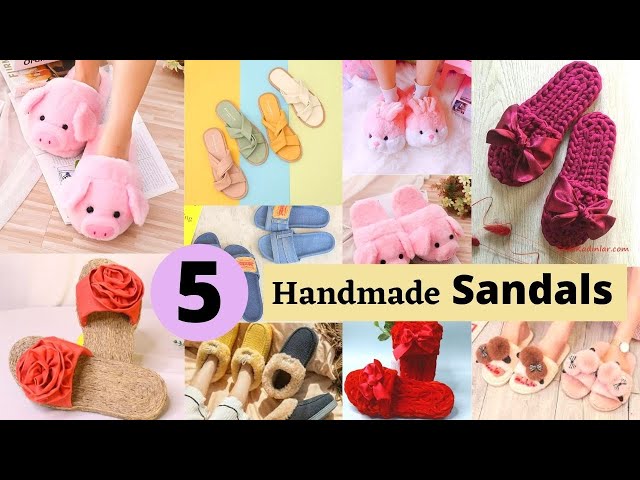 5 Handmade Sandals And Flip Flops From Old Slippers And Cardboard