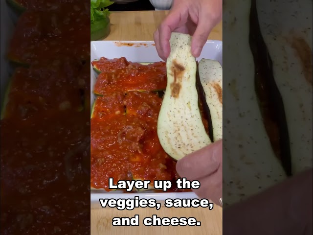 How to Make Eggplant Zucchini Lasagna #cookingshorts