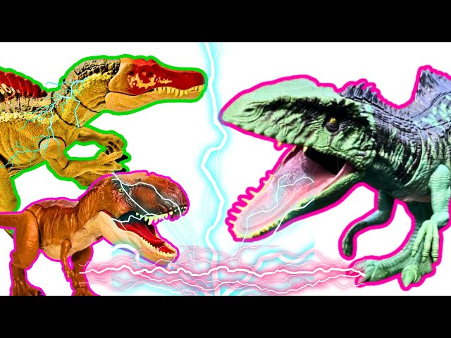 Amazing Jurassic Collection: Indominus Rex, Giganotosaurus, Spinosaurus, Tyrannosaurus Rex & More!