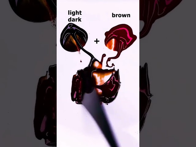 Guess The Color Light dark+ Brown  #colormixing #paintmixing #satisfying #asmrart #guessthecolor