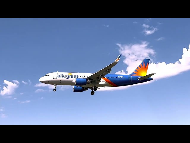 Allegiant Air AAY1374 Airbus A320-214 N205NV Arriving at Provo (PVU) from Phoenix (AZA)