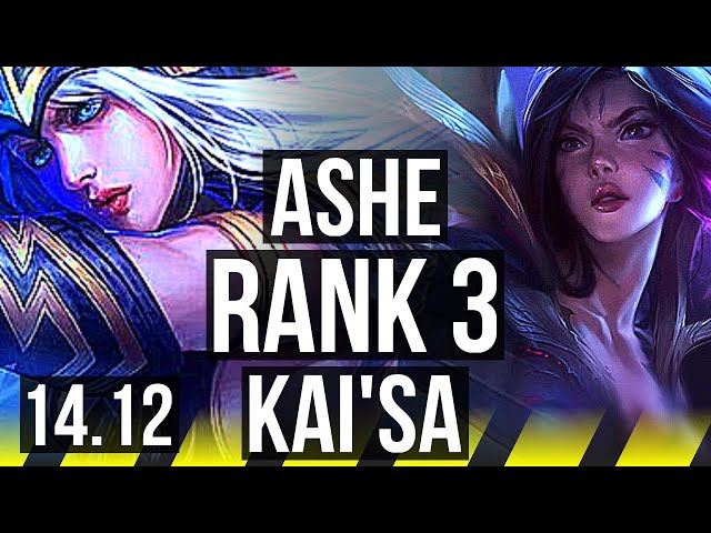 ASHE & Milio vs KAI'SA & Karma (ADC) | Rank 1 Ashe, Rank 3, 11/2/5 | NA Challenger | 14.12