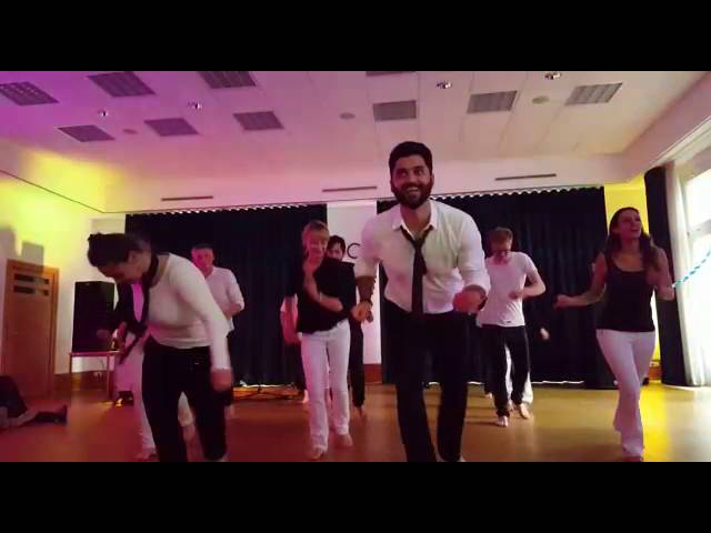 Persian dance with German guys music by Sasy Mankan