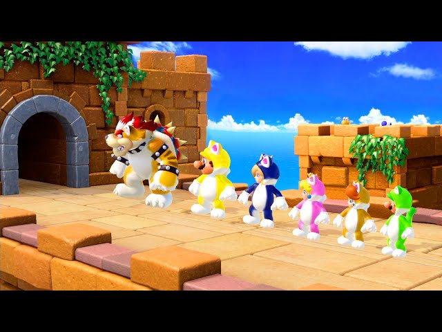 Super Mario Party -  All Best Mini-Game All Characters in Cat Costumes (Master Difficulty)