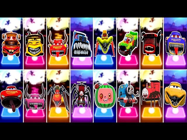🔴 Tiles Hop - New Heroes - McQueen Eater 🆚 Bus Eater 🆚 Extra Slide 🆚 Truck Eater and more👀