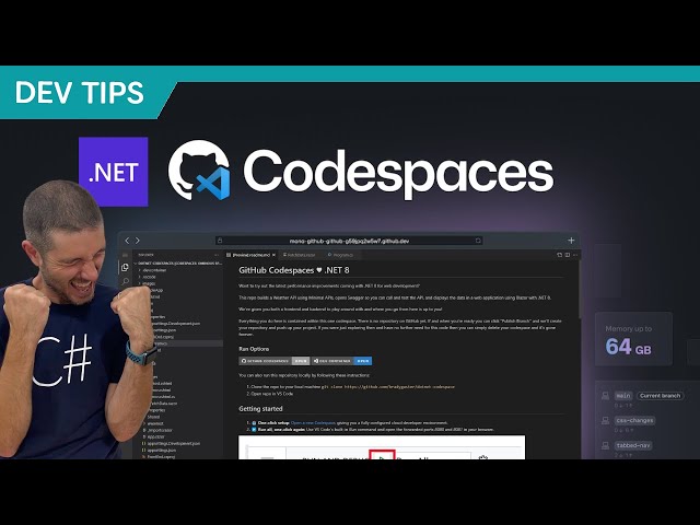 Instant .NET Developer Environment for APIs, Blazor, & More with GitHub Codespaces for FREE!