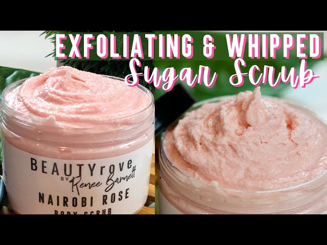 DIY WHIPPED BODY SCRUB Recipe for GLOWING SKIN | Exfoliating ROSE SUGAR