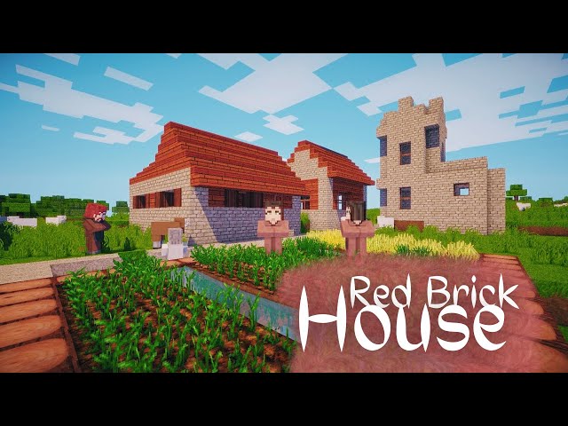 Building a Stunning Red Brick House in Minecraft (4K Gameplay)