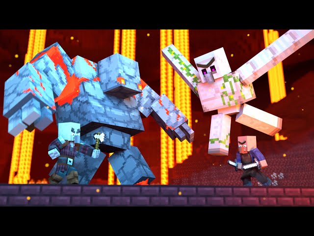 Villager Vs Pillager FULL Movie [Part 1 to 10] NikNikamTV Minecraft Animations