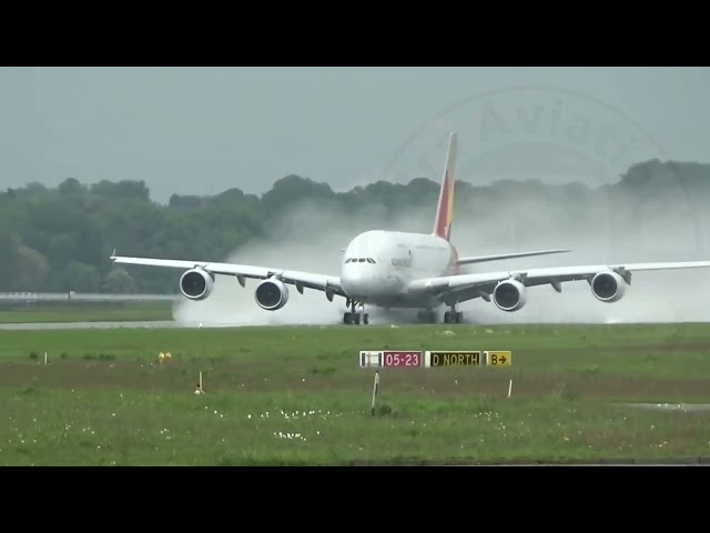 Amazing Rejected Takeoff of ASIANA AIRLINES A380