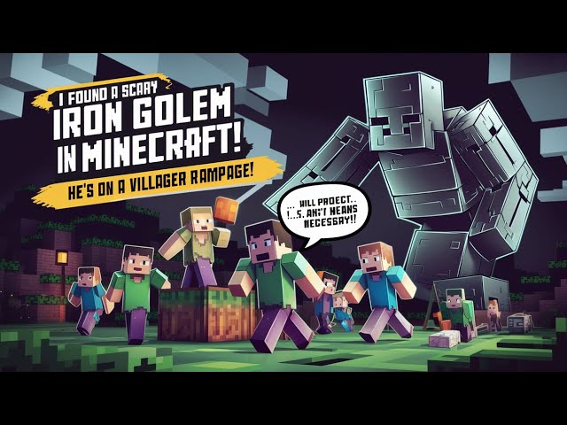 I FOUND A HORROR _IRON_GOLEM _IN (THIS WORLD) Not A NoRmAl Golem ..#minecraft