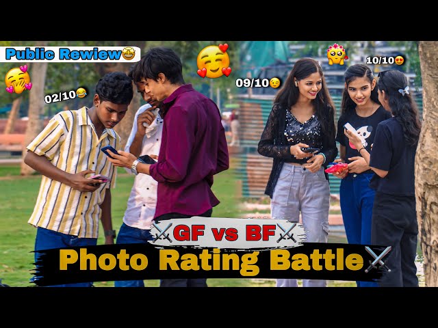 Showed people the photo and asked Rate ?/10 ❤️ || BF vs GF⚔️ Photo Rating Battle 🤩🤯 || Public Rewiew