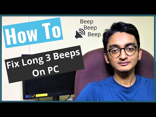 HOW TO FIX BEEP SOUND IN PC ON STARTUP (3 Long Beeps) 4K | Anfas Ahamed