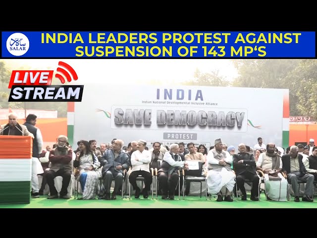 LIVE: INDIA Protests Against Suspension of MPs | Jantar Mantar, New Delhi
