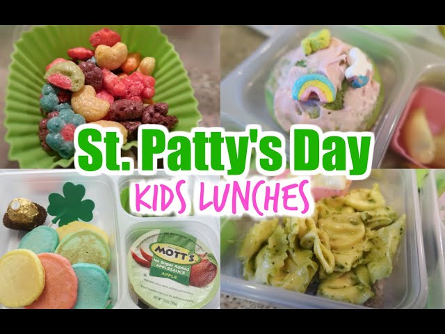 St. Patrick's Day Themed Lunches For 5 Kids! Christy Gior + Bella Boo Lunches Collab